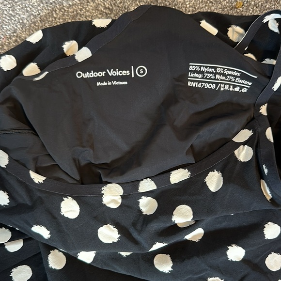 Outdoor Voices The Exercise Dress in Black POLKA DOT Size S - Picture 3 of 4